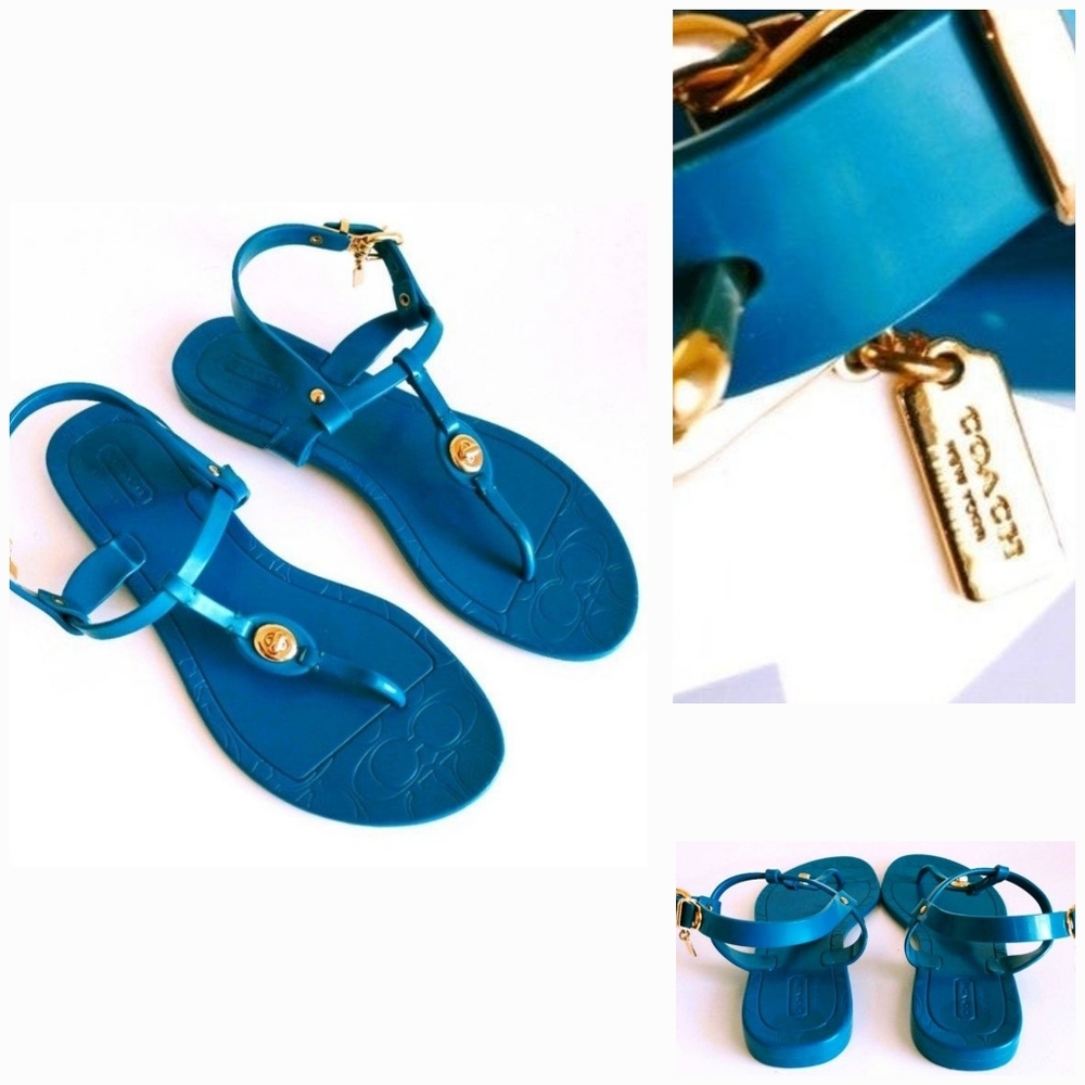 Coach Teal Jellies